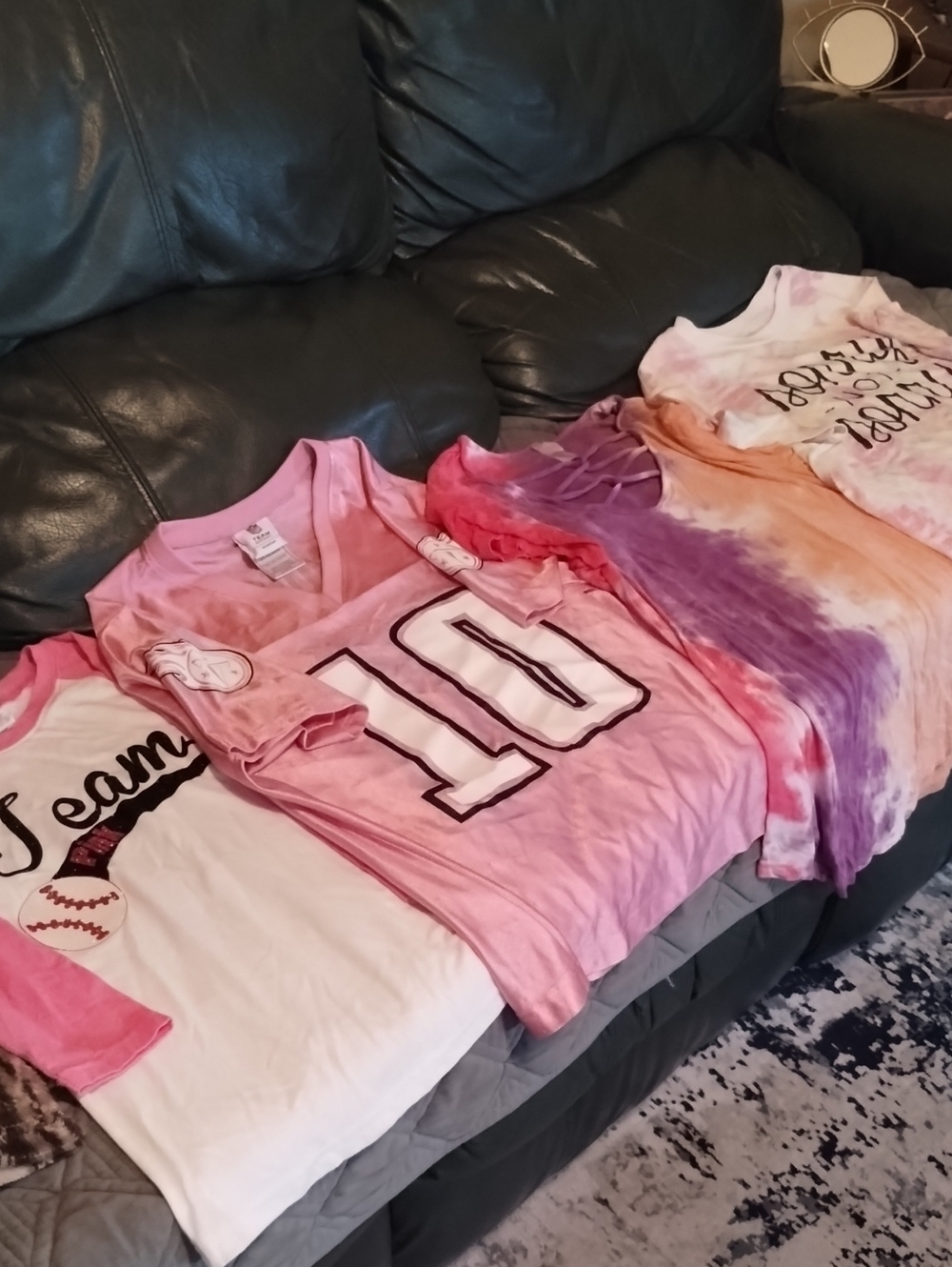 Girls' Pink Tie-Dye & Graphic Tee Shirts